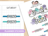Dreamy Jellies Month Planner Stickers