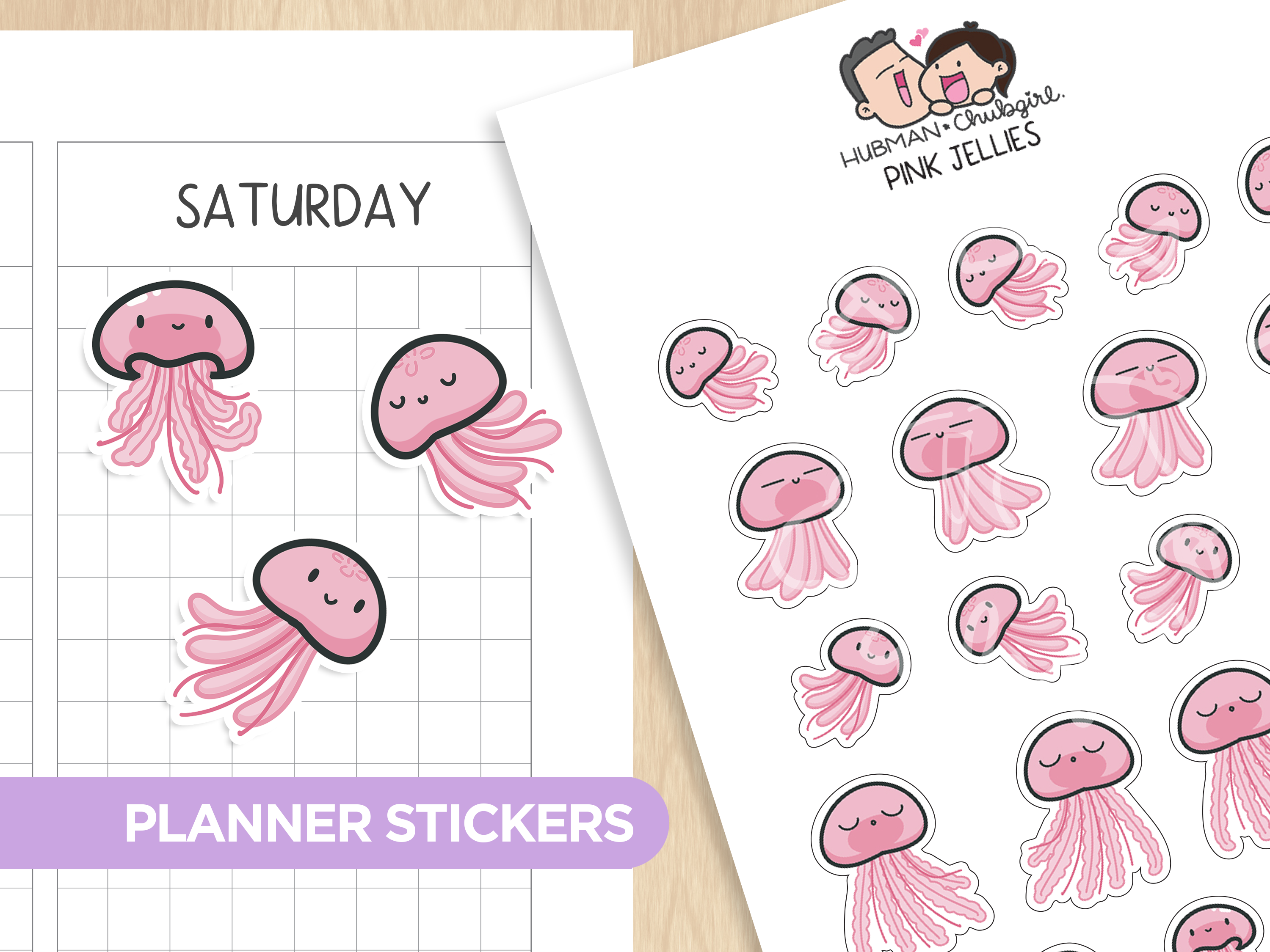 Pink Jellies Planner Stickers