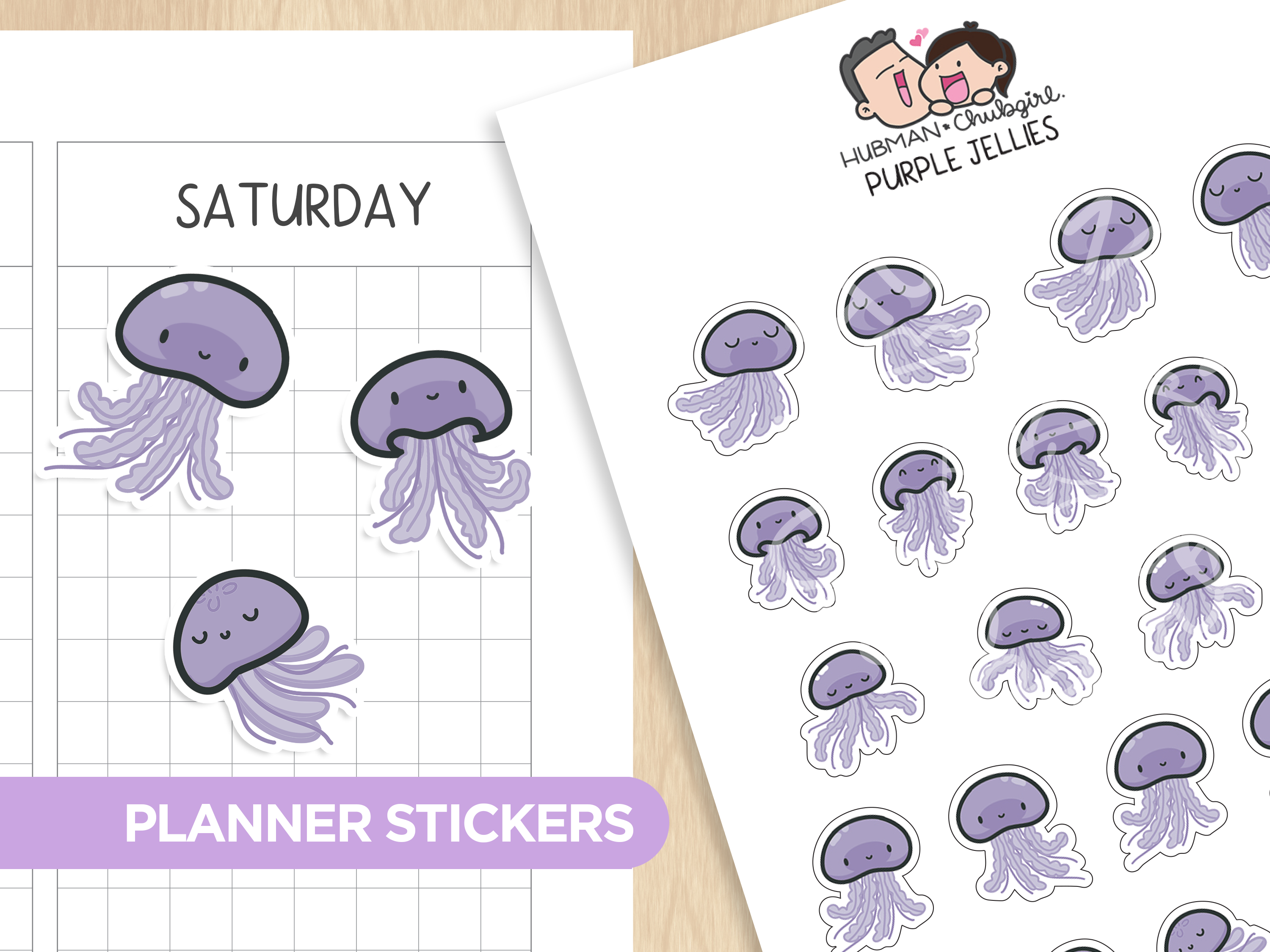 Purple Jellies Planner Stickers