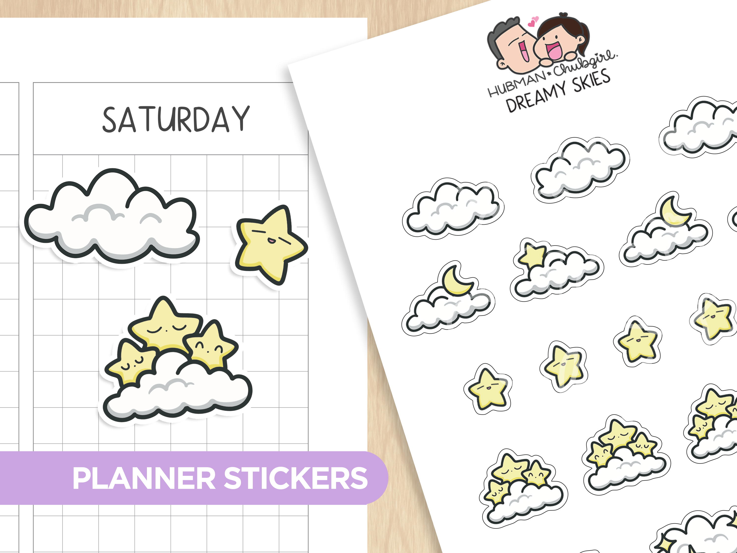 Dreamy Skies Planner Stickers