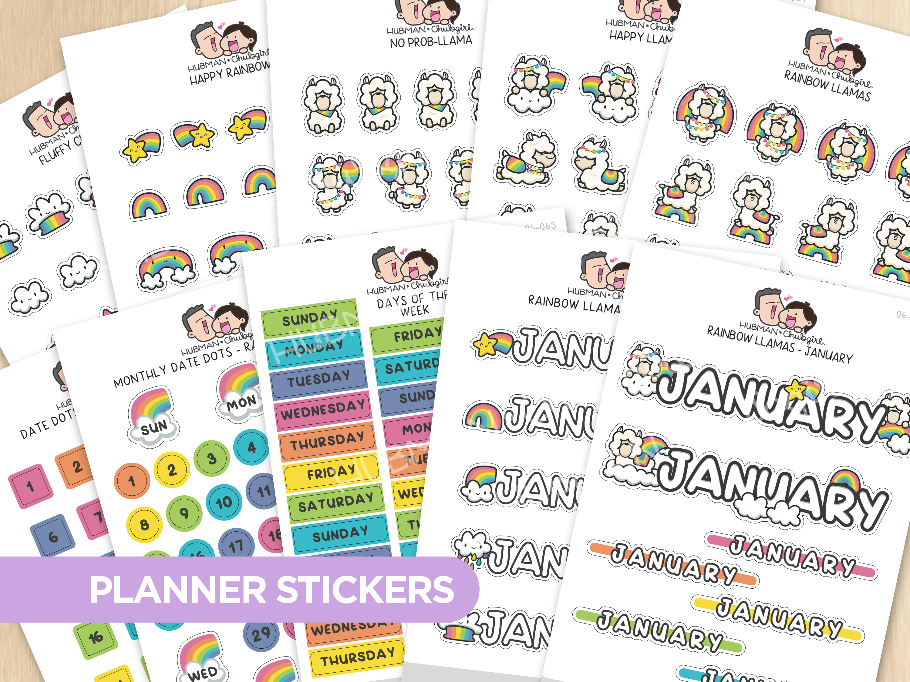 Rainbow Llamas Journal Pack