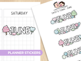 Sweets Town - Months 2 Planner Stickers