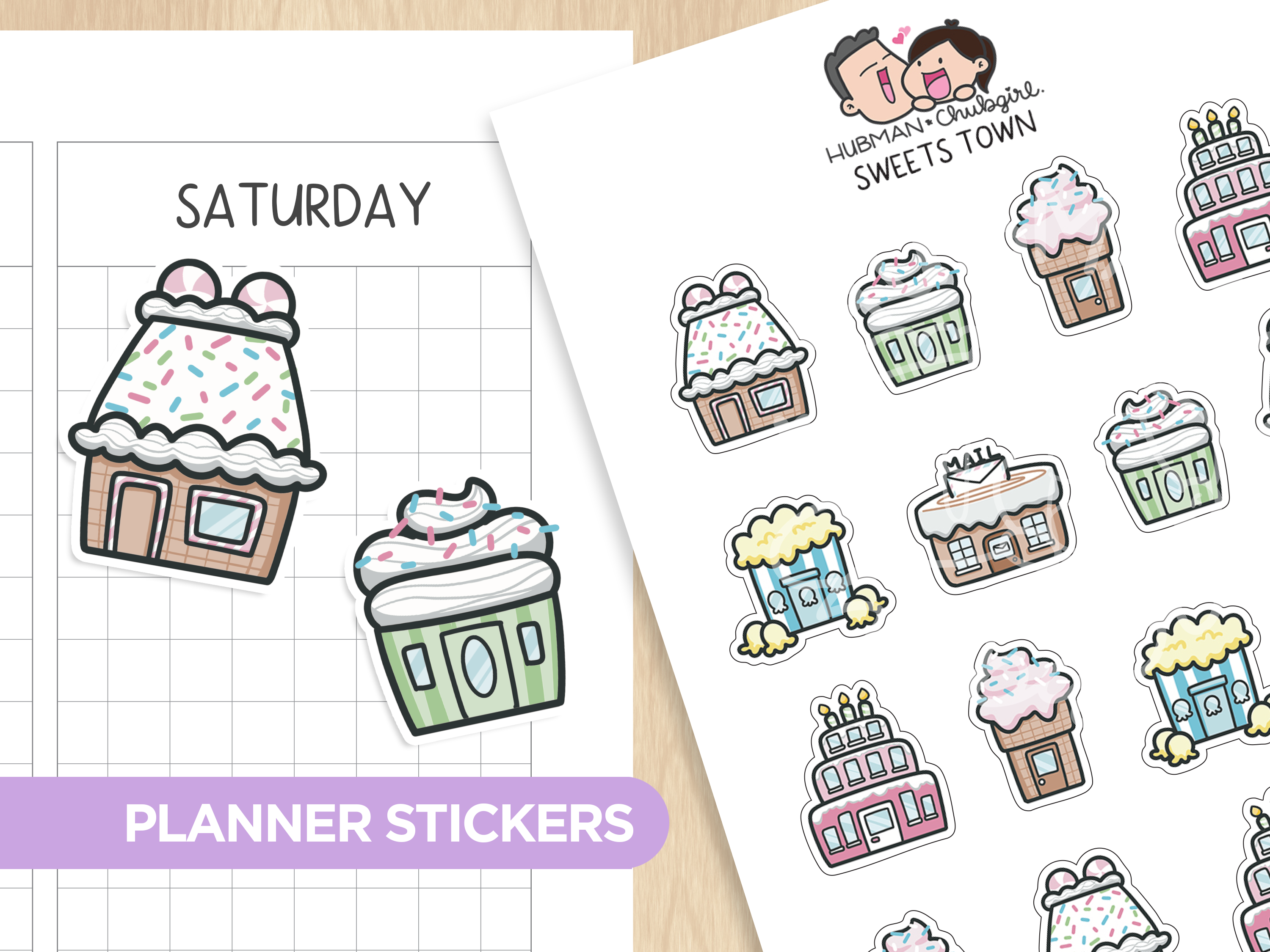 Sweets Town Planner Stickers