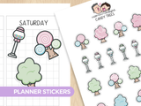 Candy Trees Planner Stickers
