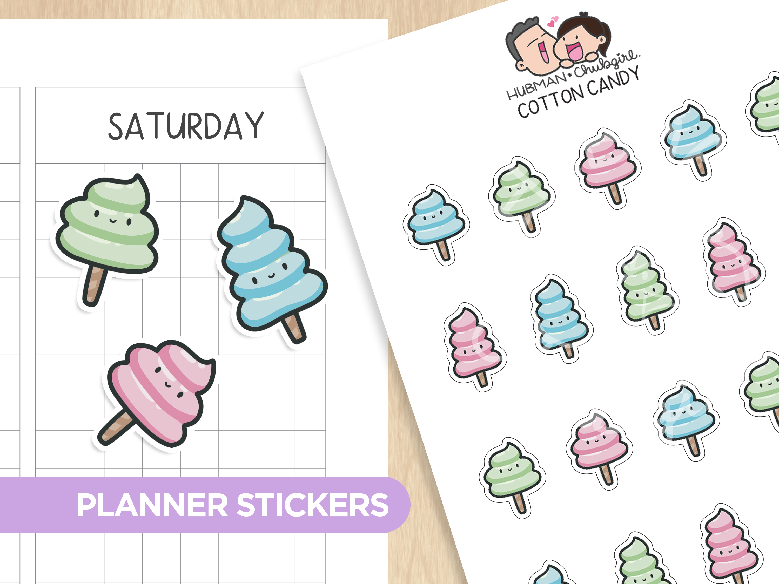 Cotton Candy Planner Stickers