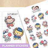 Circus Friends Planner Stickers