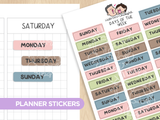 Days of the Week - Three Little Pigs Planner Stickers