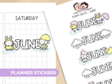 Rainy Days - Months 2 Planner Stickers