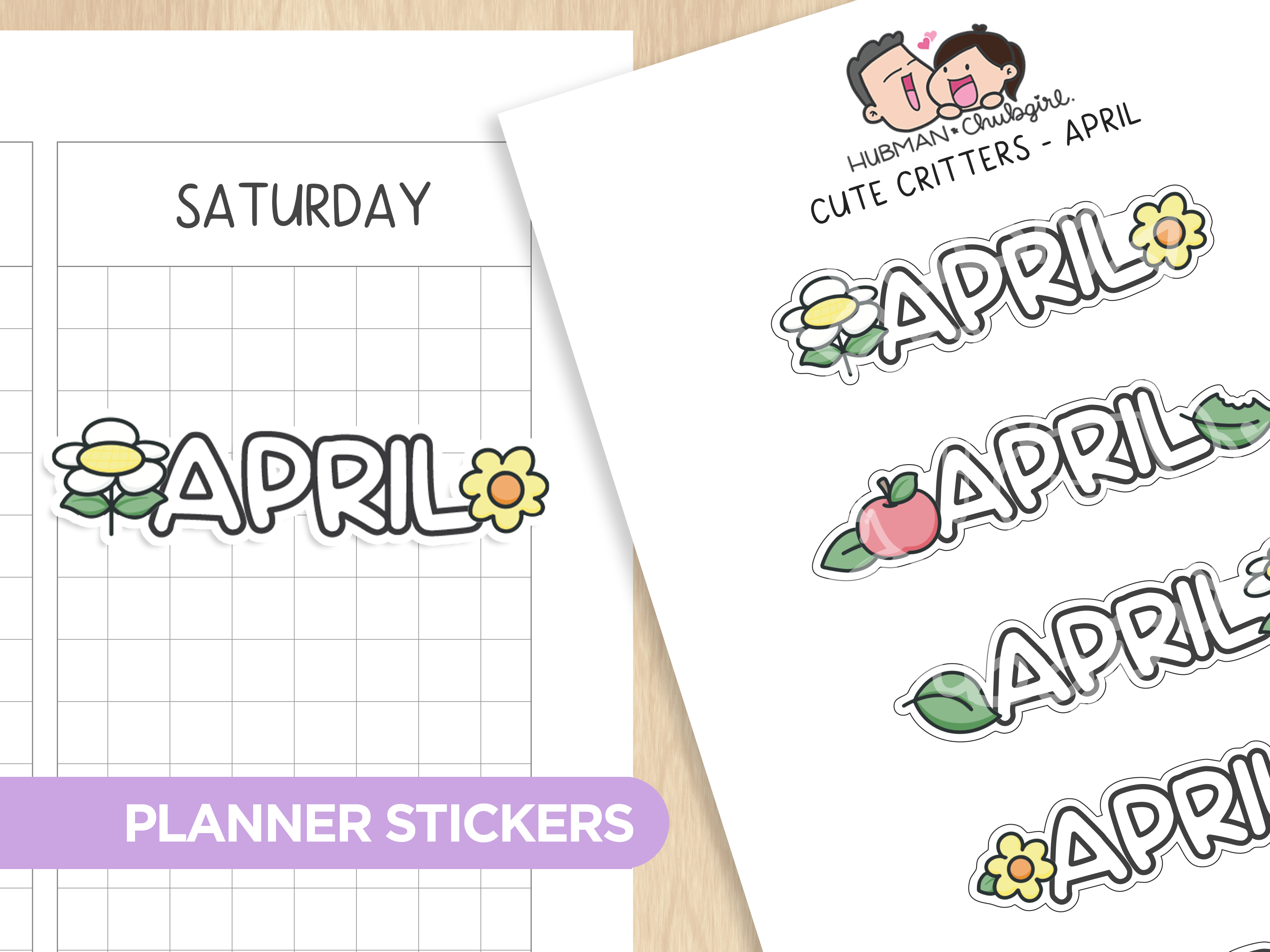 Cute Critters Months 2 Planner Stickers