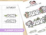Koala-ty time - Months  Planner Stickers