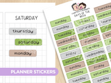 Days of the week - Koala-ty Time Planner Stickers