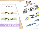 Blueberry Lemonade Month Planner Stickers