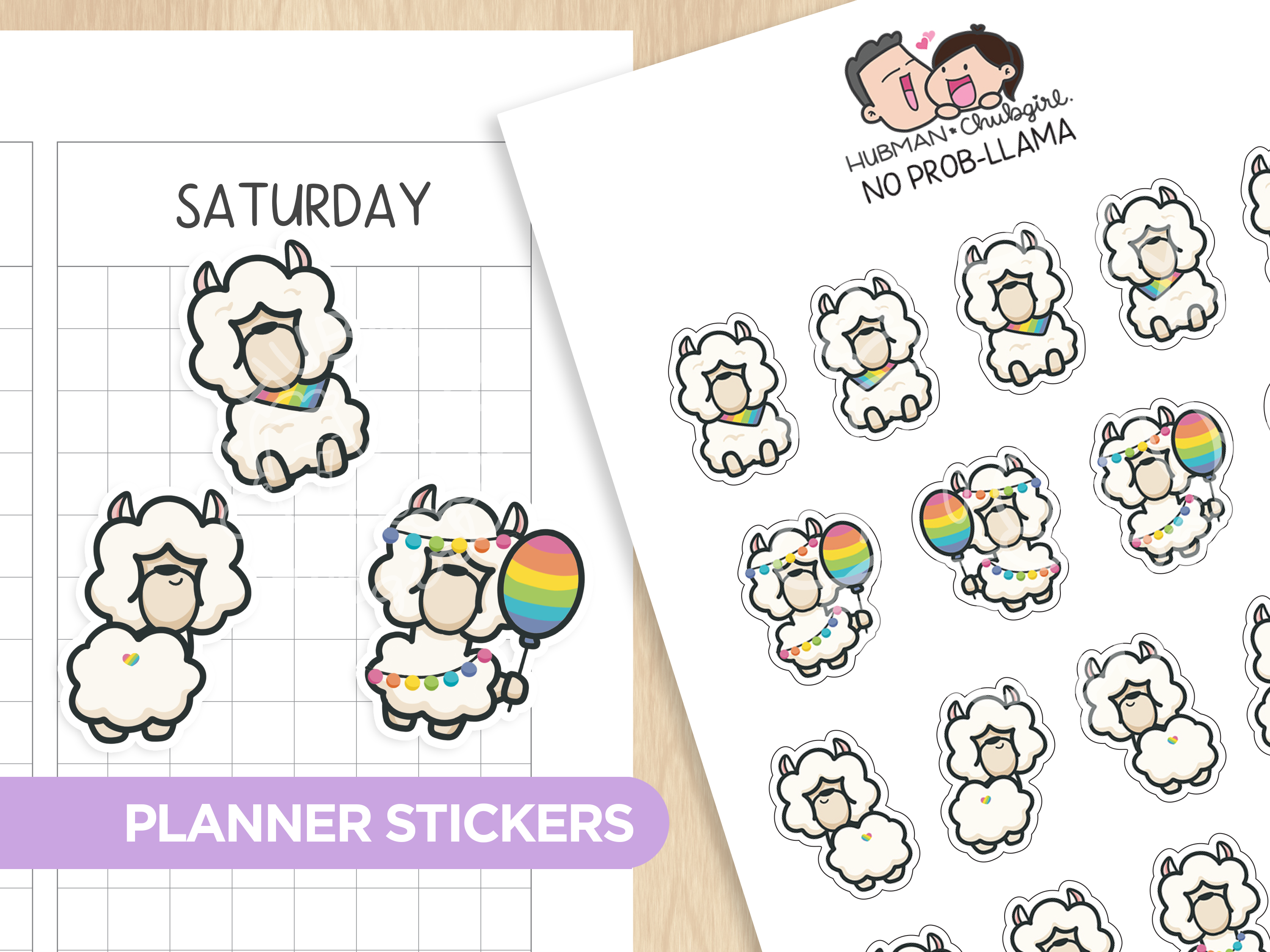 No Prob-llama Planner Stickers