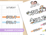 Beach Birds Months Planner Stickers