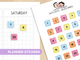 Date Dots - Beach Birds Planner Stickers