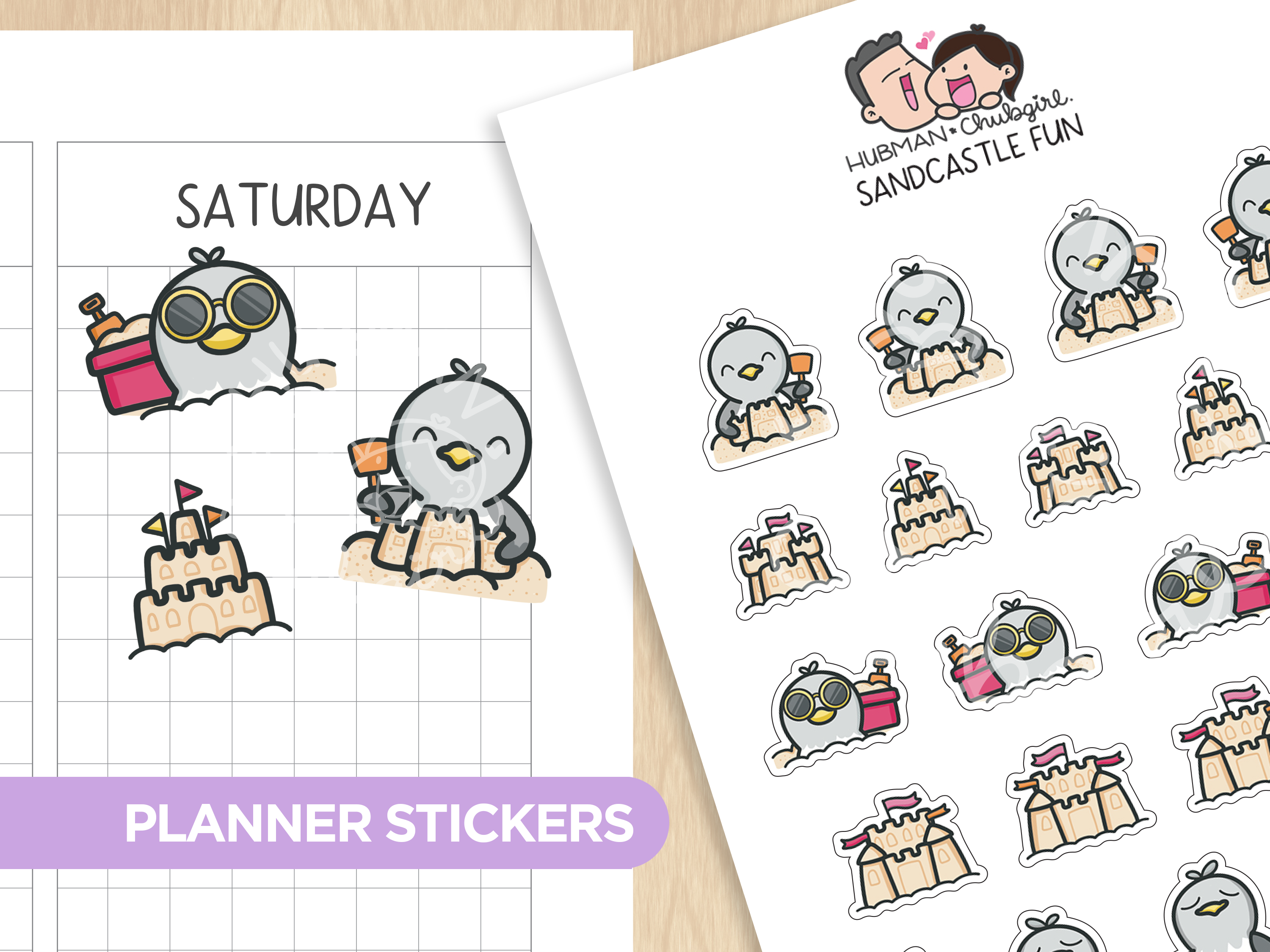 Sandcastle Fun Planner Stickers