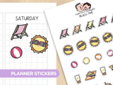 Beach Time Planner Stickers