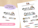 Beach Birds Monthly Header - Multiple Sizes