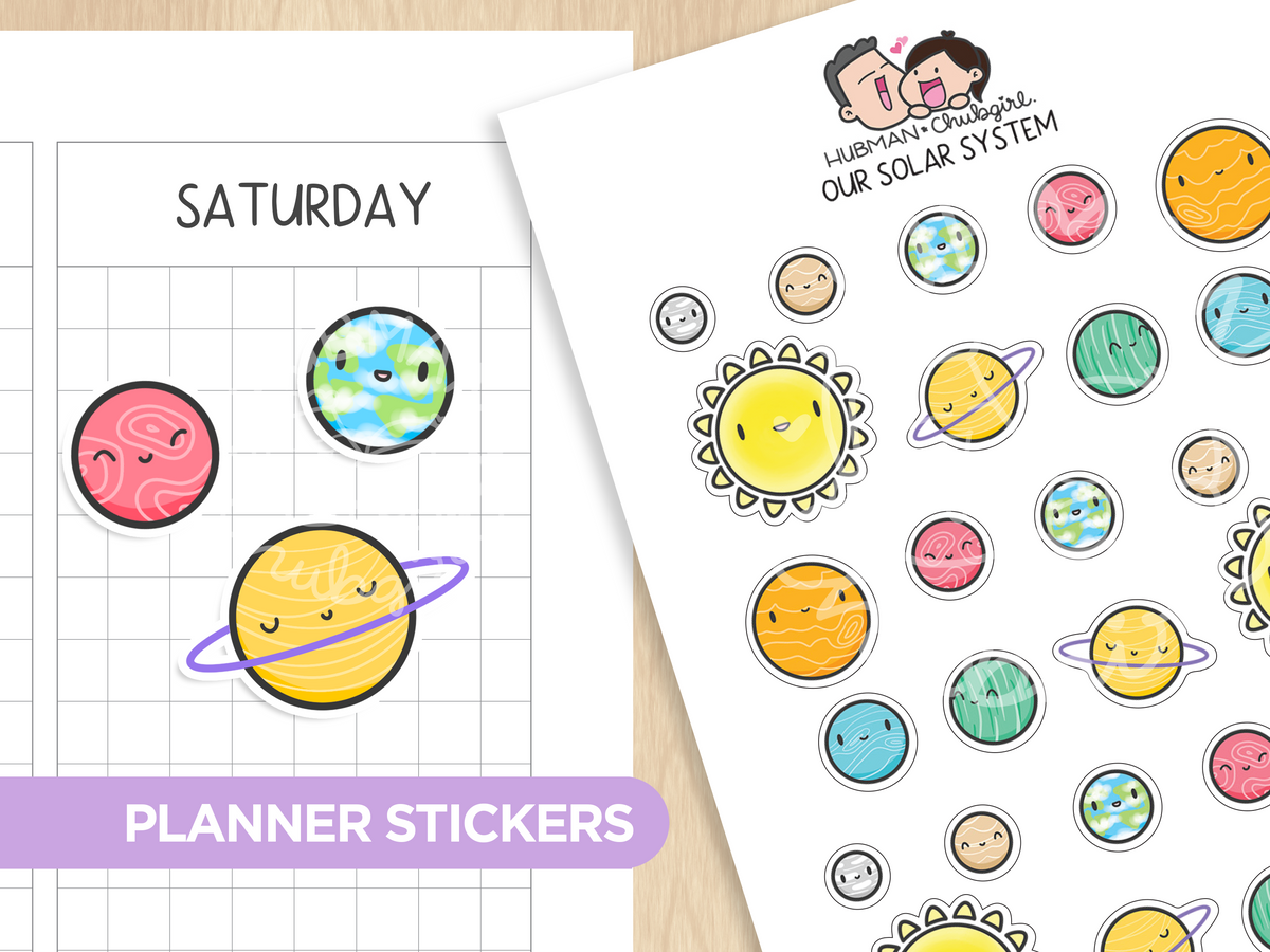 Our Solar System Planner Stickers – Hubman and Chubgirl