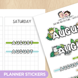 Safari Adventure Months Planner Stickers