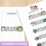 Safari Adventure Months 2 Planner Stickers