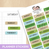 Days of the Week - Safari Adventure Planner Stickers