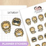 Safari Lion Planner Stickers