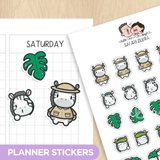 Safari Zebra Planner Stickers