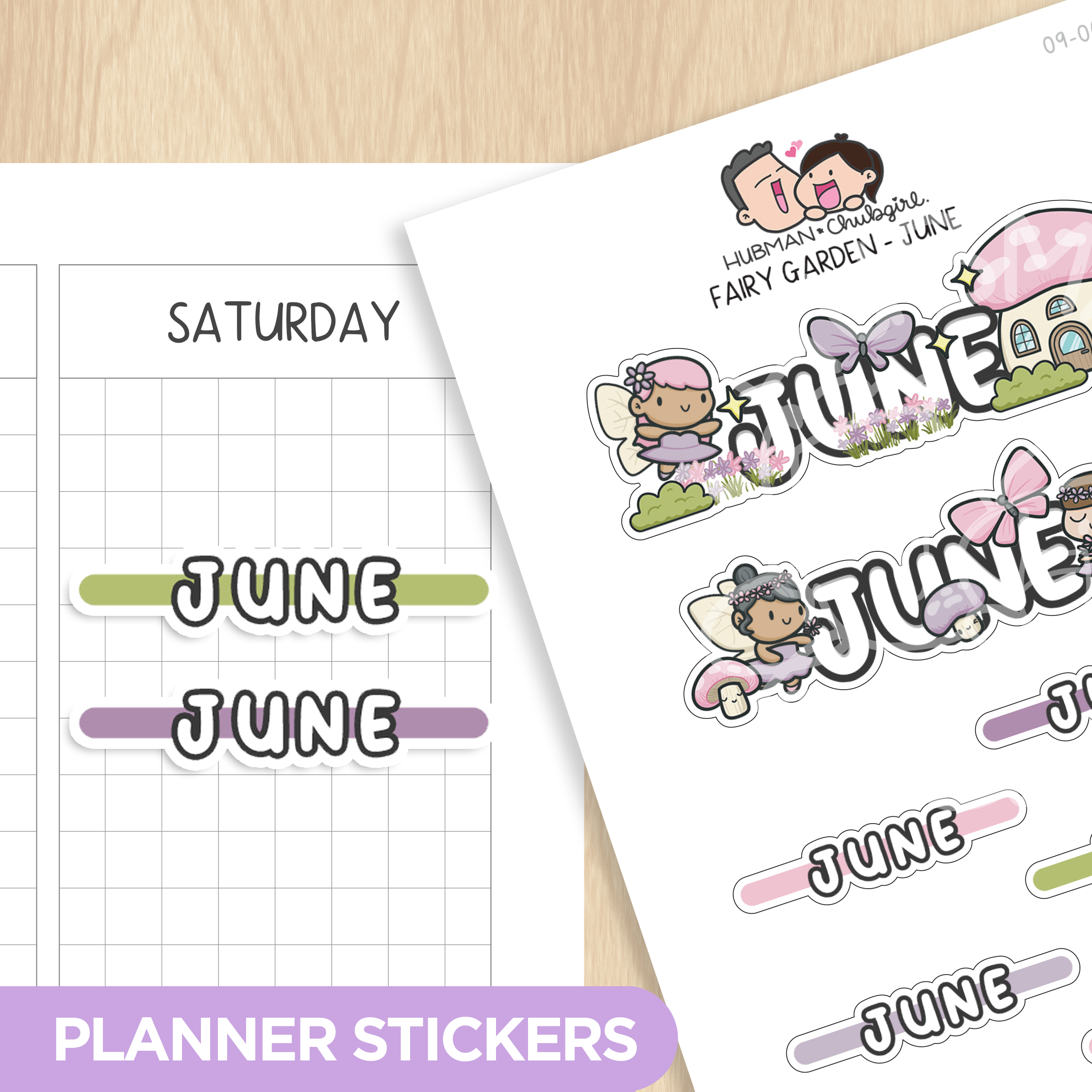 Fairy Garden Months Planner Stickers