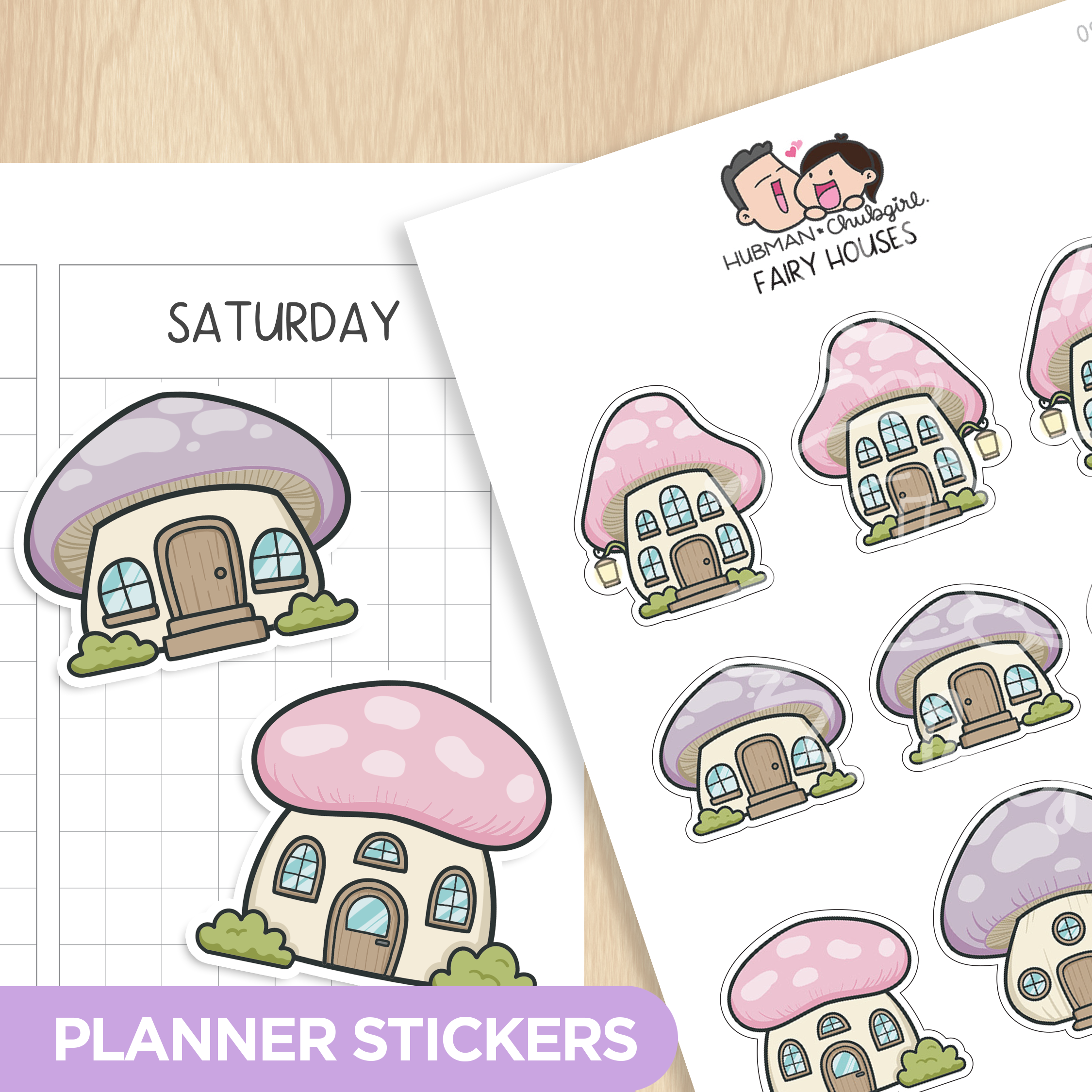 Fairy Houses Planner Stickers