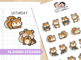 Cute Squirrels Planner Stickers