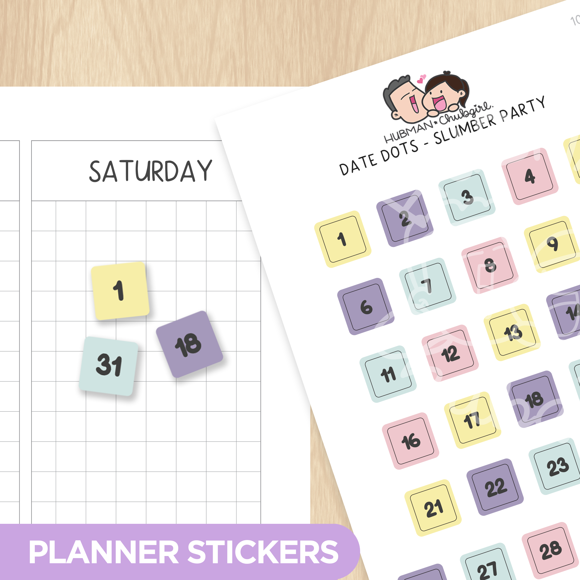 Date Dots - Slumber Party Planner Stickers