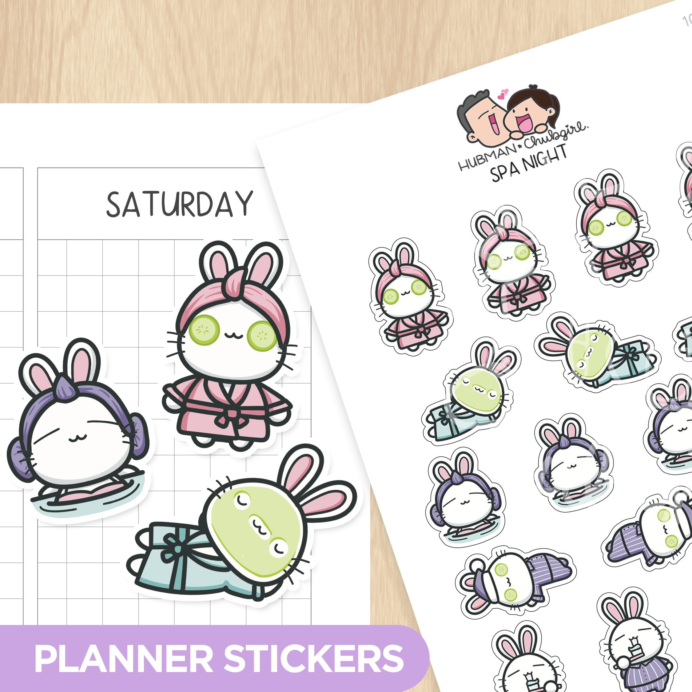 Spa Night Planner Stickers