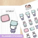 Pillow Fight Planner Stickers