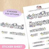 Slumber Party Monthly Header - Multiple Sizes