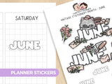 Vintage Stationery - Months  Planner Stickers