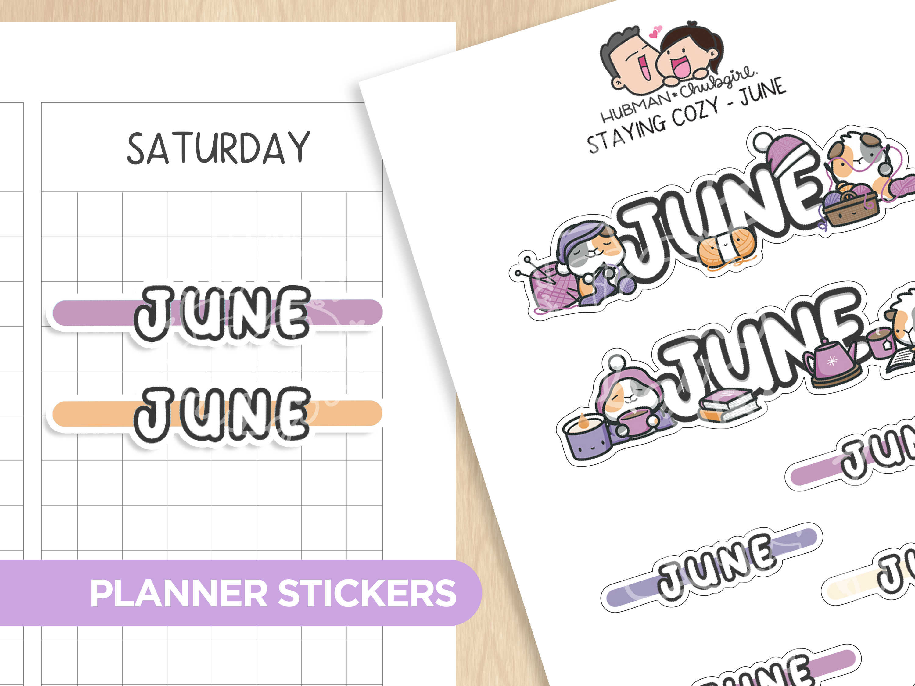 Staying Cozy - Months Planner Stickers