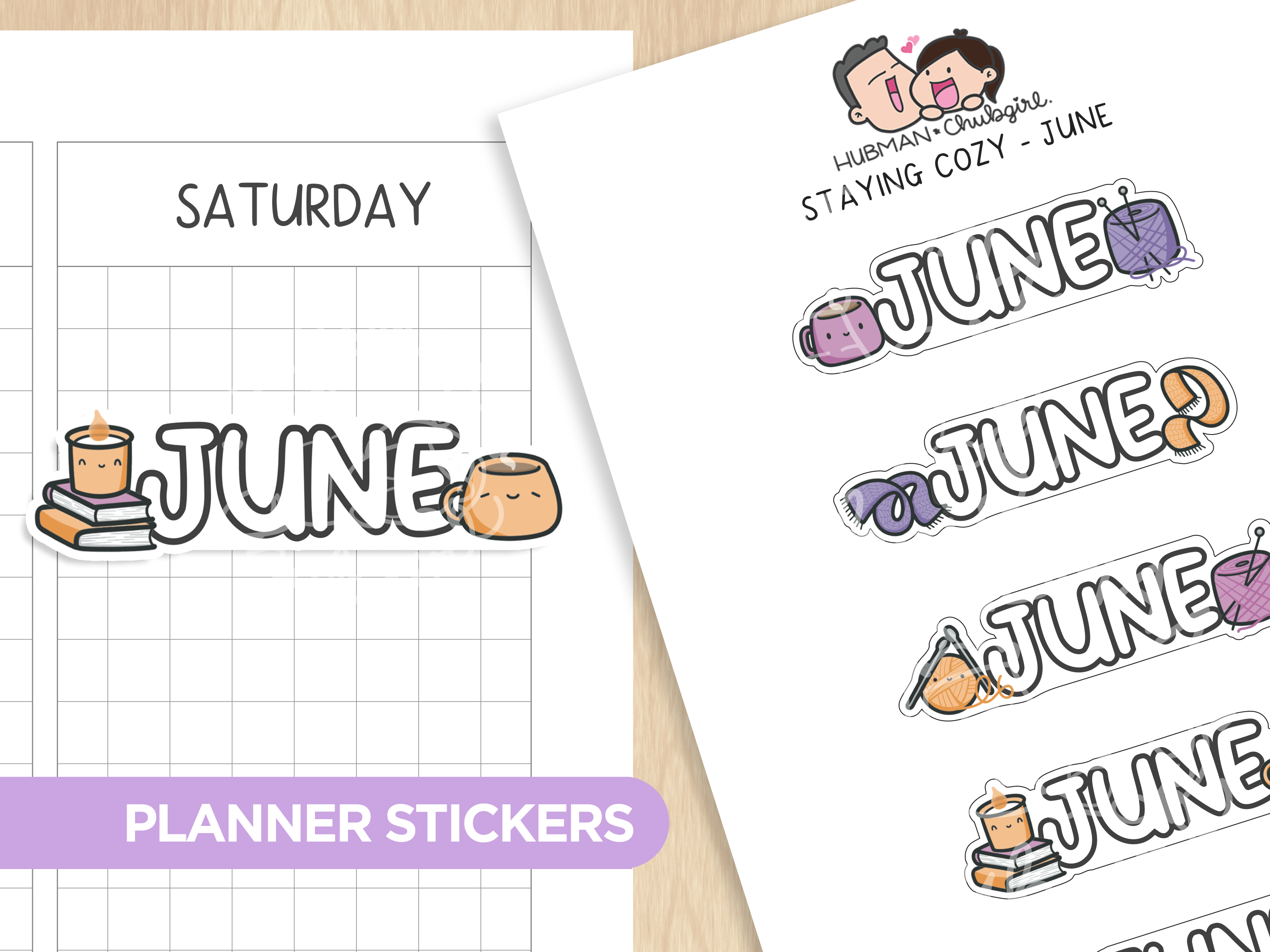 Staying Cozy - Months 2 Planner Stickers