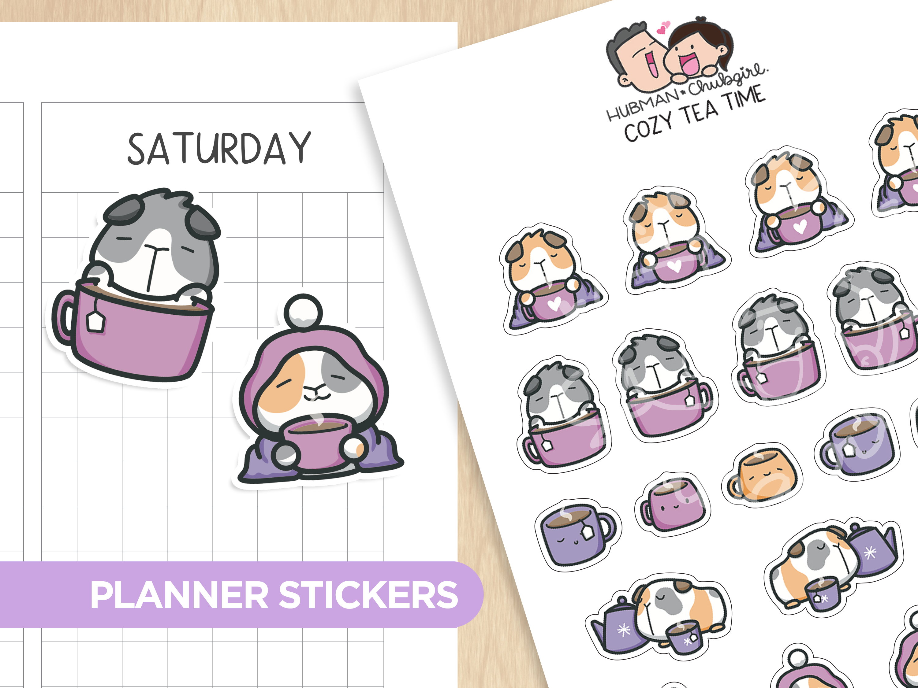 Cozy Tea Time Planner Stickers