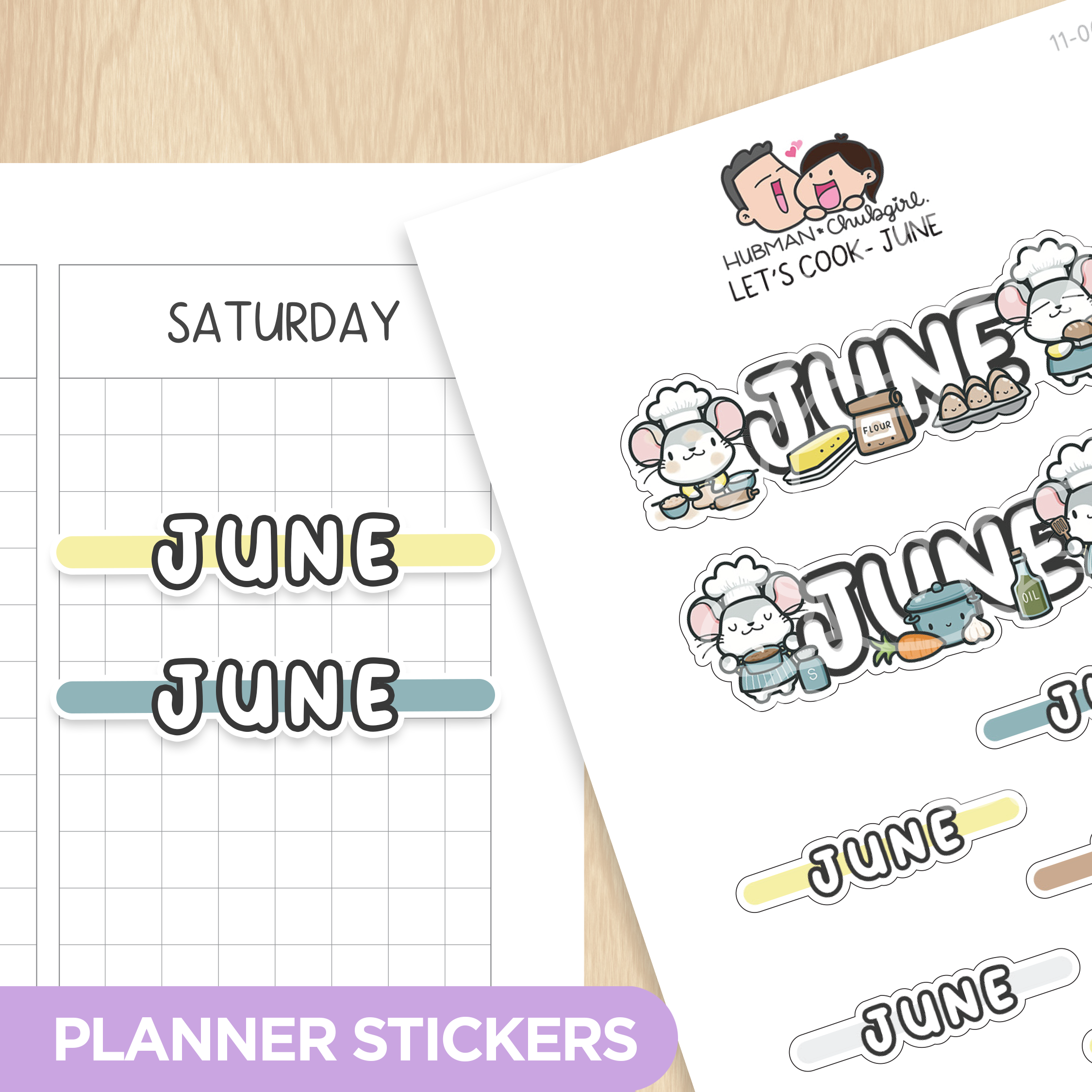 Let's Cook Months Planner Stickers