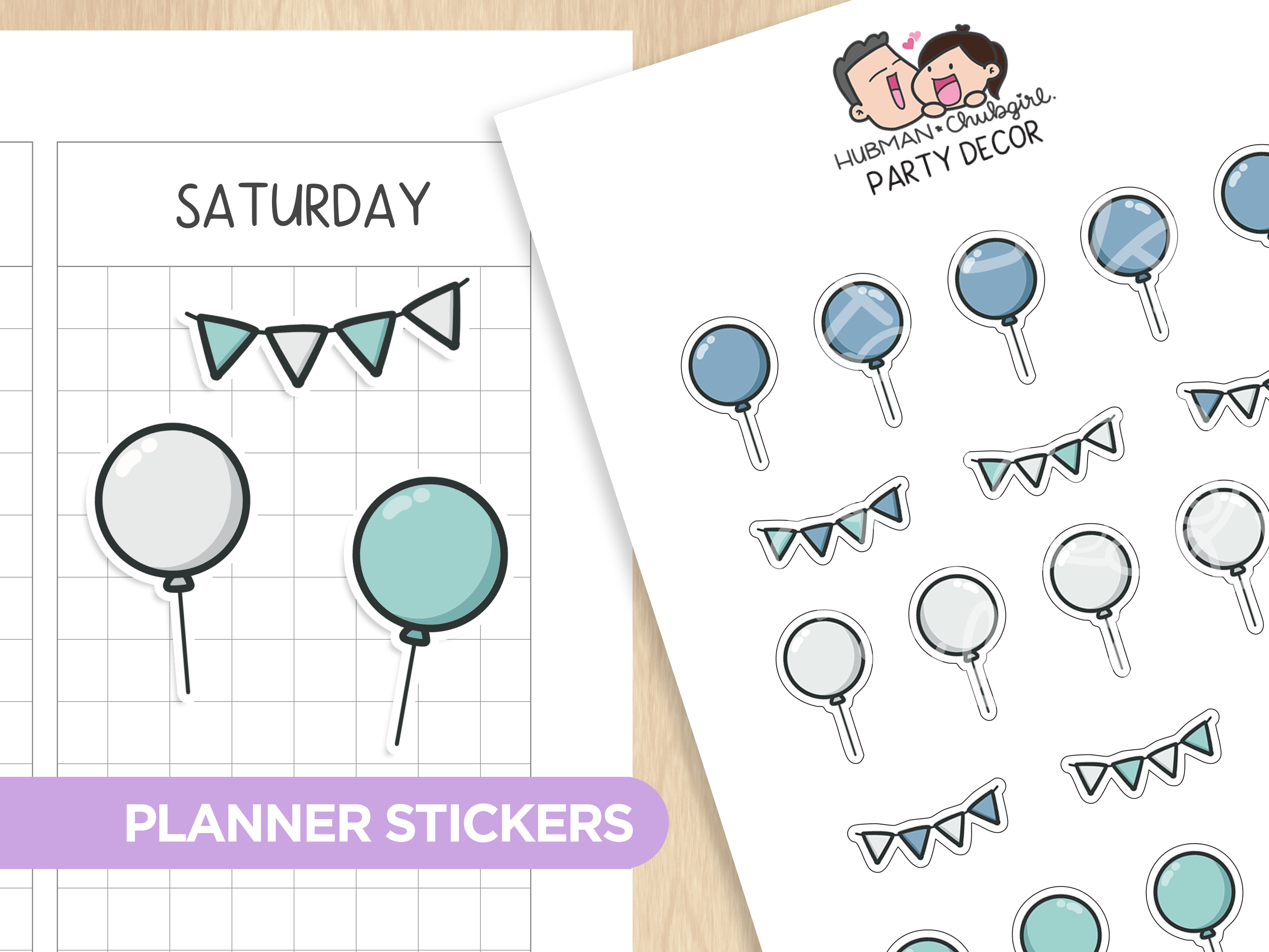 Party Decor Planner Stickers