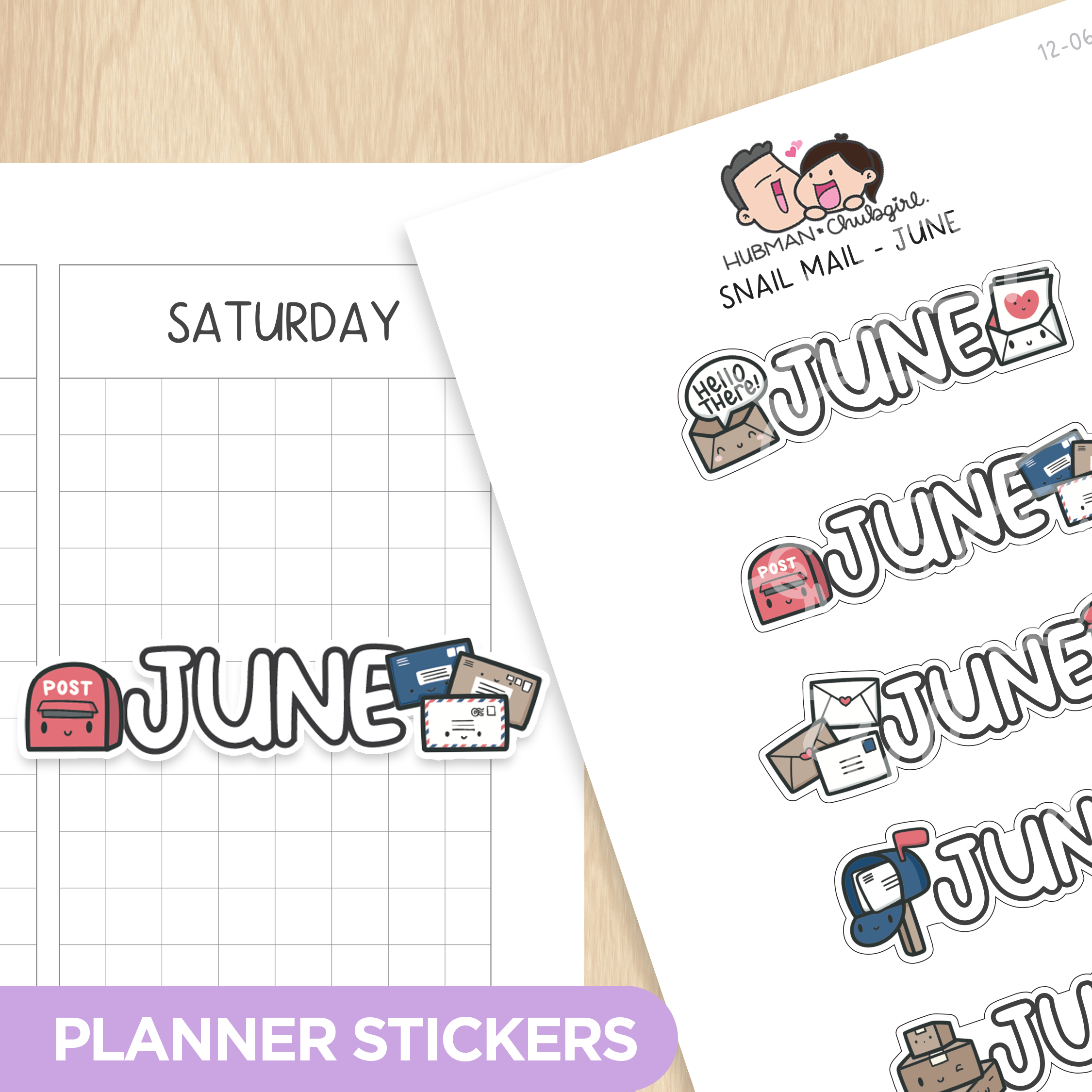 Snail Mail Months 2 Planner Stickers