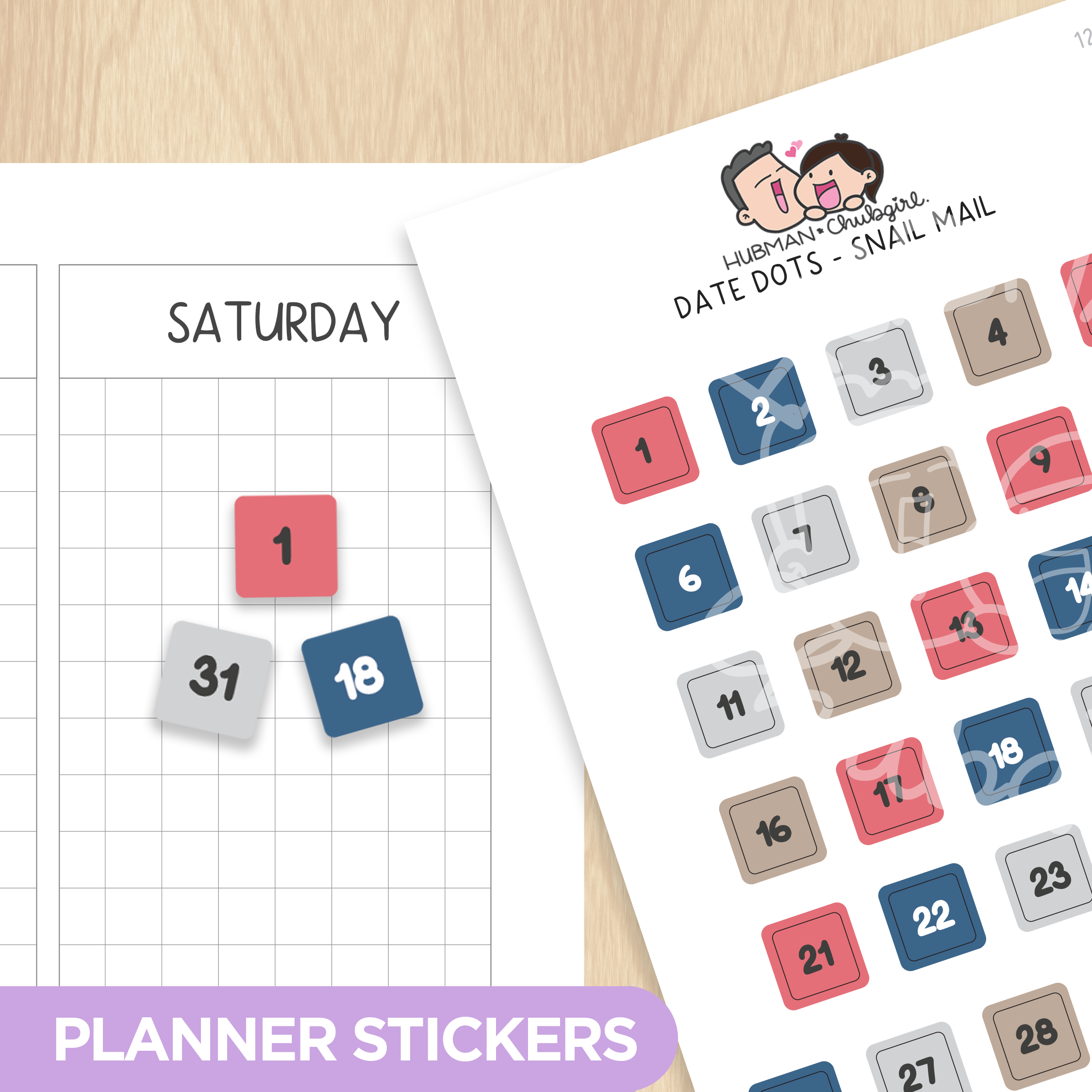 Date Dots - Snail Mail Planner Stickers