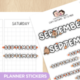 Capy Autumn - Months Planner Stickers
