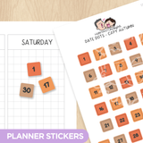 Date Dots - Capy Autumn Planner Stickers