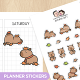 Autumn Capy Planner Stickers