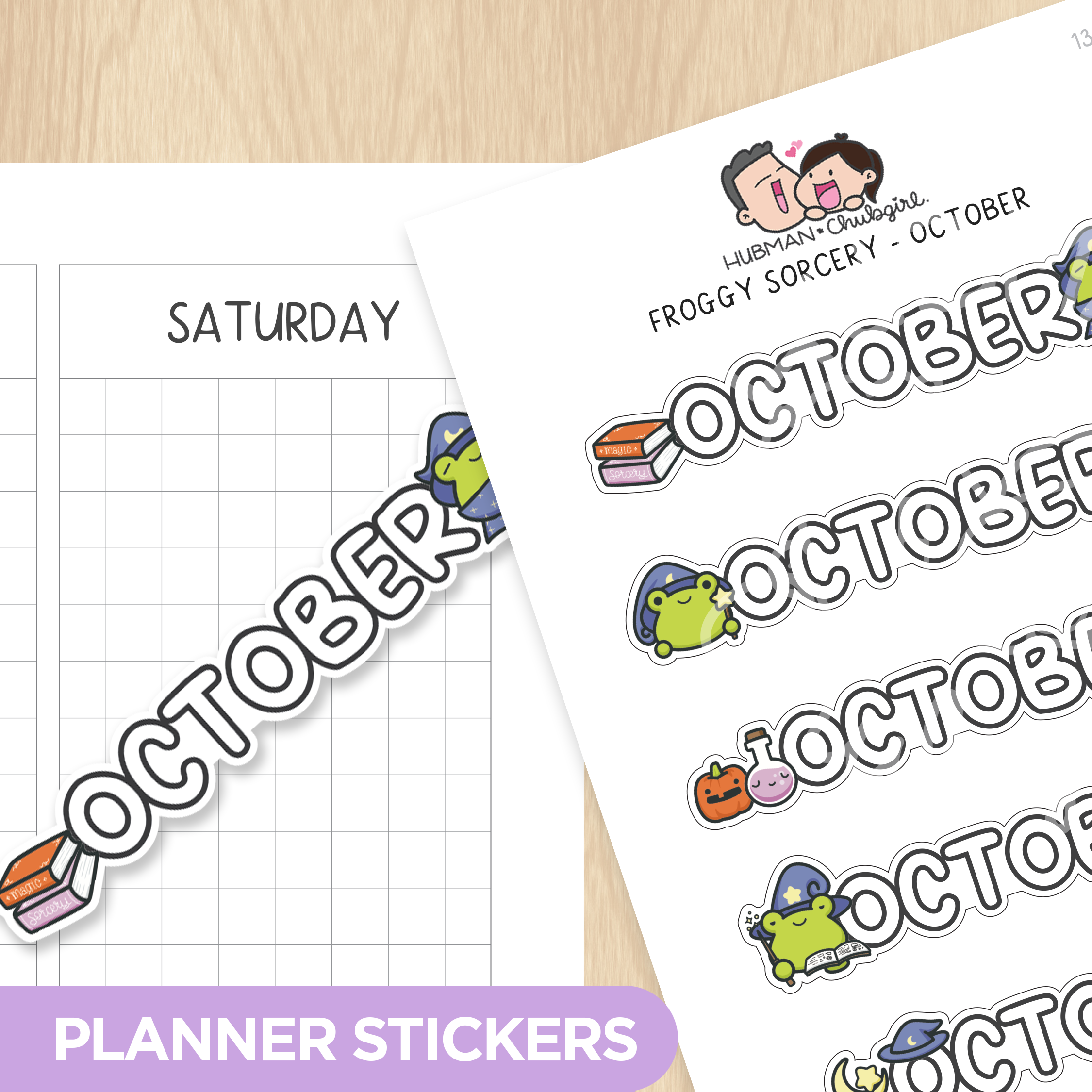 Froggy Sorcery - October 2 Planner Stickers