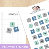 Date Dots - Cool Yeti Planner Stickers