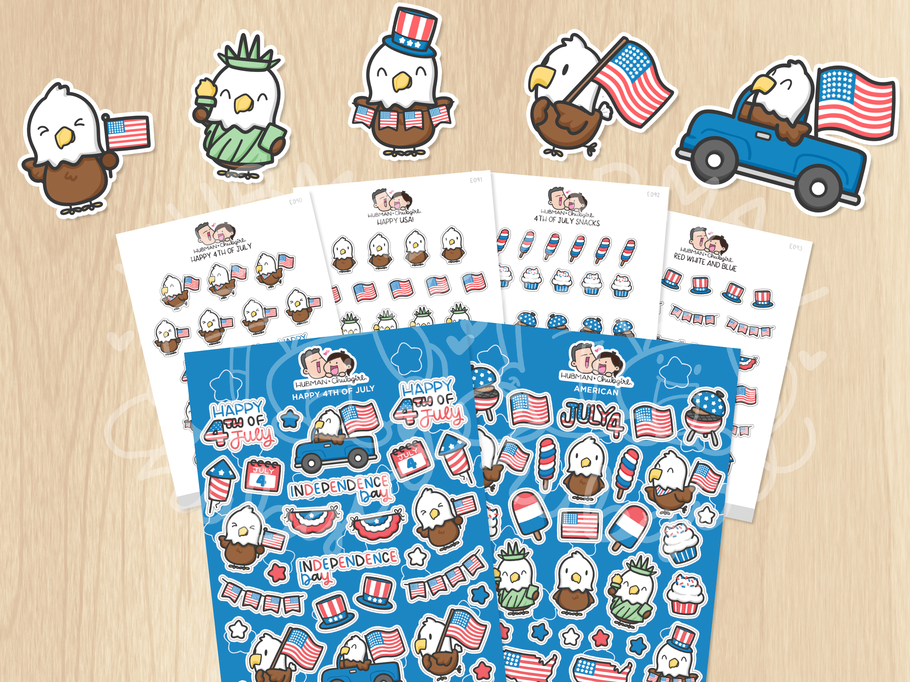 4th of July Sticker Set
