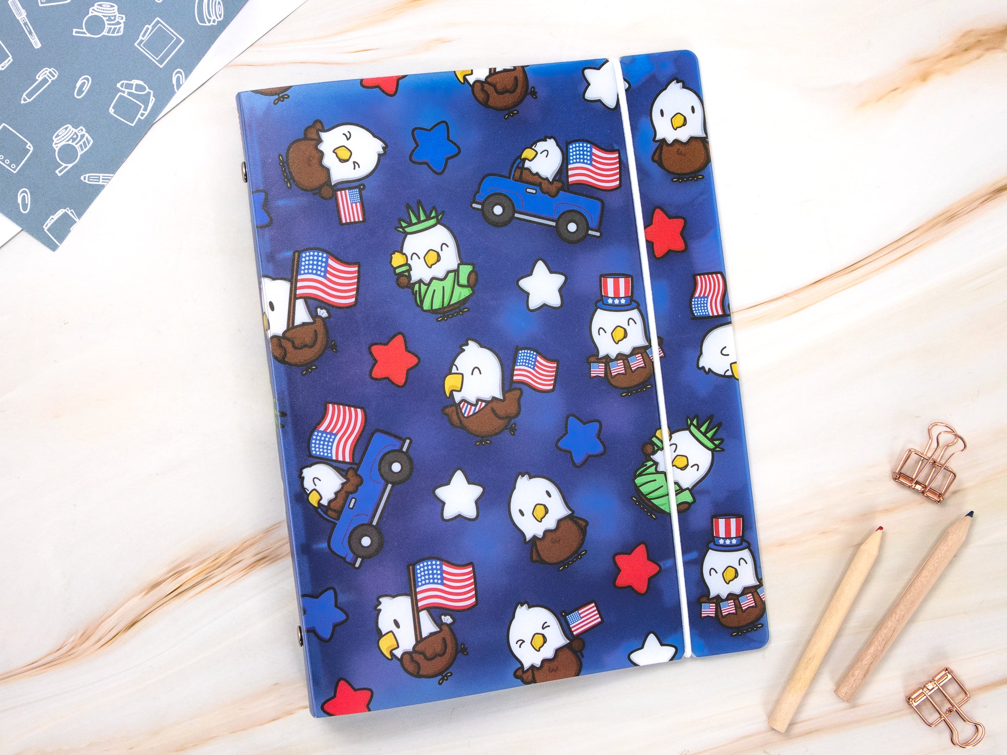 Sticker Storage Binder - 4th of July (S Size)